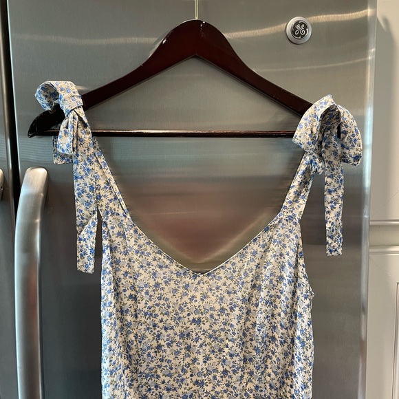 NWT Sezane Phily Dress Blue Flowers Size 4 $240 - Picture 5 of 10